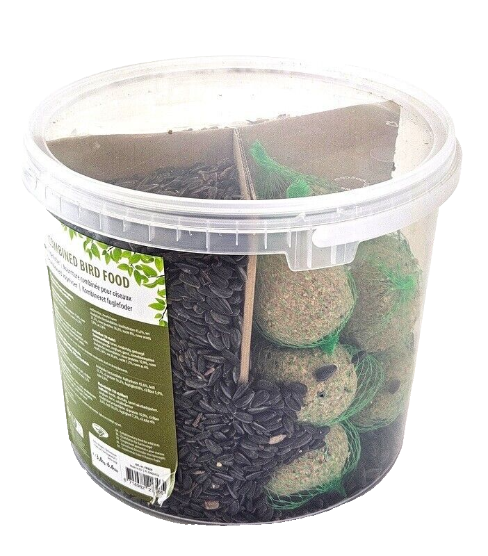 Vogelfutter Mix Eimer 3 kg Vogelfutter Meisenfutter schwarze Sonnenblumenkerne