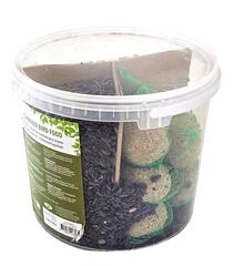 Vogelfutter Mix Eimer 3 kg Vogelfutter Meisenfutter schwarze Sonnenblumenkerne