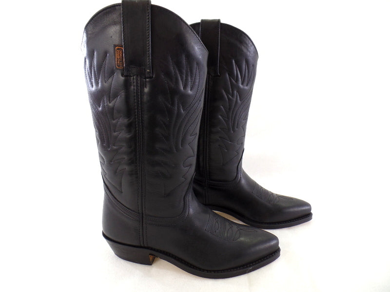 Westernstiefel 37 Schwarz UK 4 Cowboystiefel Echtledersohle spitz Labor