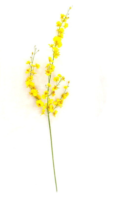 Künstliche Seidenblumen Orchideen Gelb 4 Zweige 100 cm  Dekoration Top !