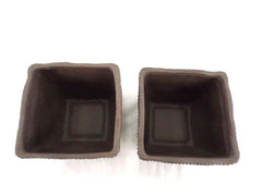 Töpfe 2 Übertöpfe dunkelbraun 11 cm Hoch Quadrat für Pflanzen Dekoration