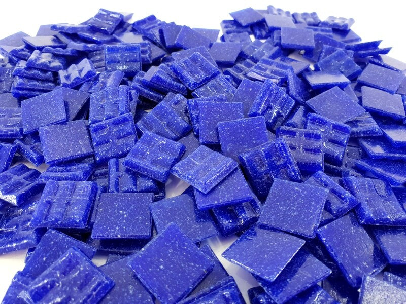 Glasmosaik Mosaiksteine 650g blau Navy 20 x 20 x 4 mm 220 Steine Basteln Mosaik