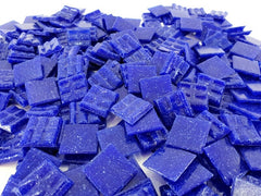 Glasmosaik Mosaiksteine 650g blau Navy 20 x 20 x 4 mm 220 Steine Basteln Mosaik