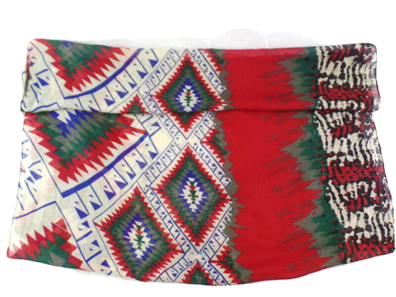 Schal Rundschal bunt Loop Wickelschal fortlaufendes Muster 100% Polyester