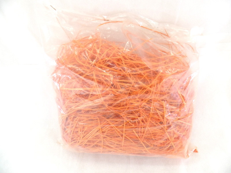Holzwolle Rattan Orange 250 g gefärbt Trockenmaterial Floristik Dekoration