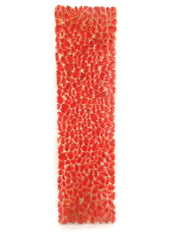 BORDÜRE Glasmosaik Crush Glas  1 Streifen rot klar glänzend unregelmäßig