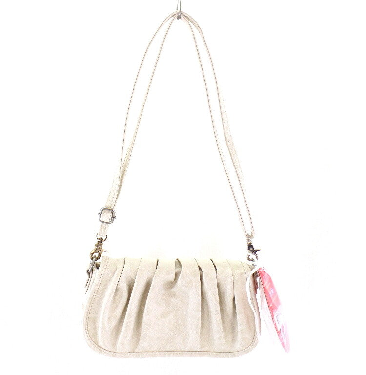 Axel David Tasche Creme Beige Schultertasche Magnetverschluss Henkel