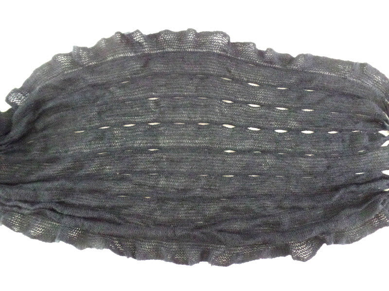 Schal dunkelblau Strick - Häckelschal 160 x 60 cm 100 % Acrylic Antonio Fransen