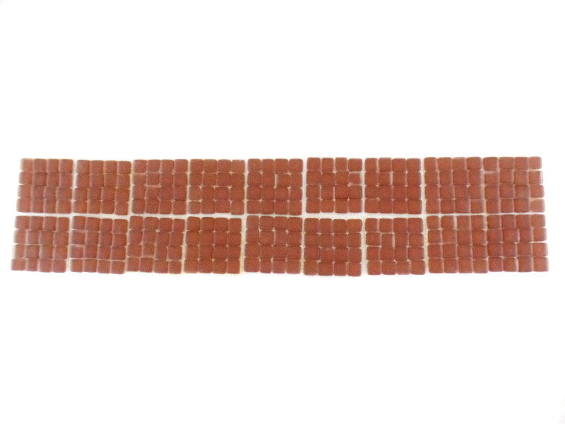 BORDÜRE Glasmosaik Braun matt Glas Borde 18x Quadrate 50 x 50 mm 288 Steine 5 mm