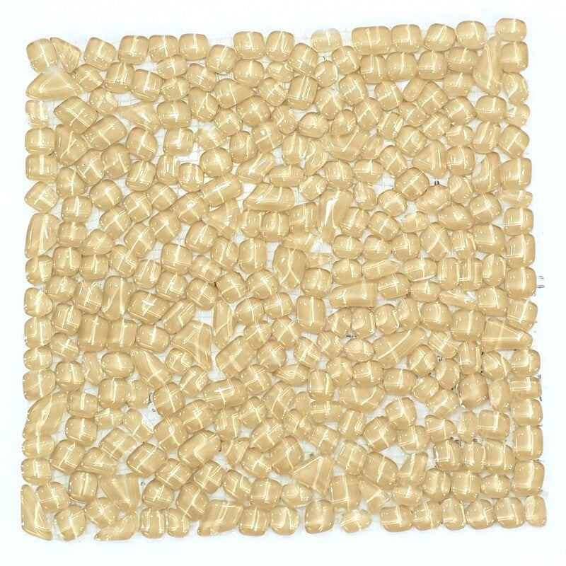 Glasmosaik Fliese Creme glänzend Matte Glas Mosaik Basteln Dekoration DIY
