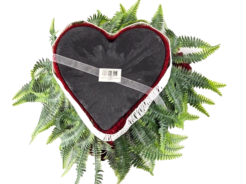 Casa-Poador Herzgesteck Grabschmuck Herz rote Rosen Kunstblumen Natur Friedhof