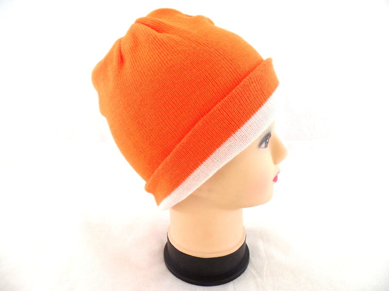 Mütze Wendemütze Weiß / Orange dunkelblau / Pink Acrylic als Varianten wählbar