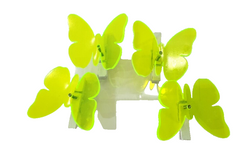 Sonnenfänger Gelb Ø 4 cm 4 er - Set Schmetterlinge mit Klammer Butterfly