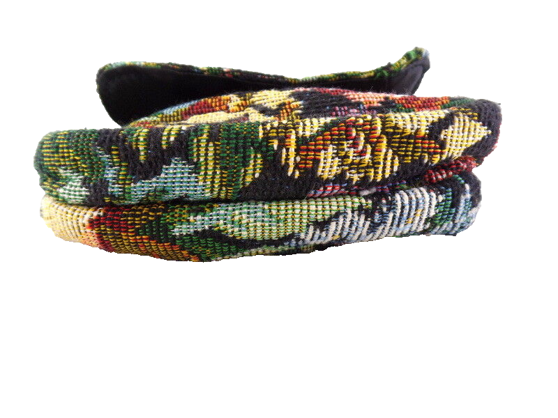 Geldbörse Schwarz Portmonaie Wallet Etui fortlaufendes Blumenmuster Magnetversch