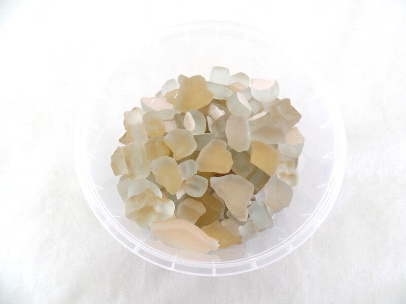 Casa-Poador Mosaiksteine Crush-Glas Beige Lachs Mix matt unregemäßig 650 g