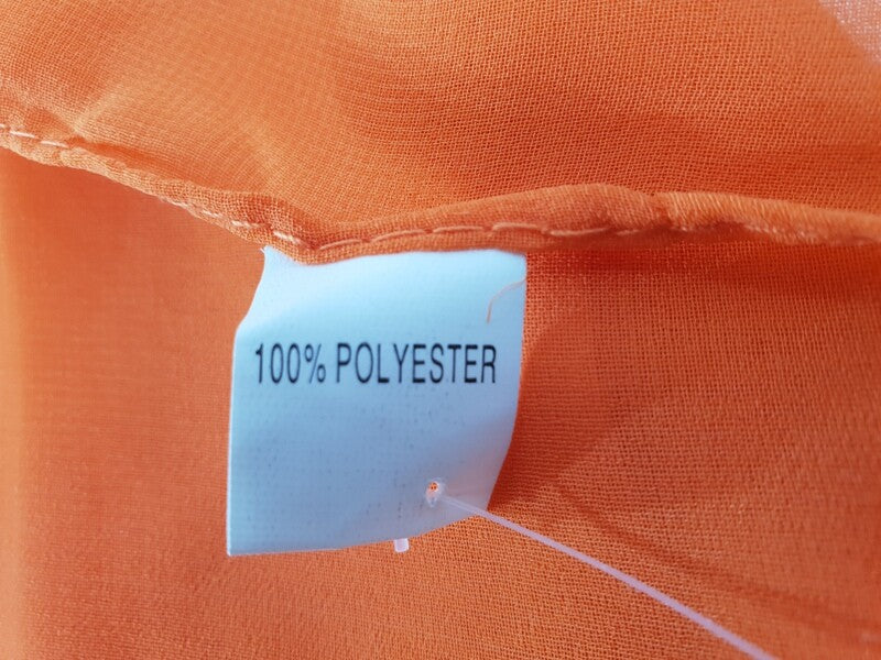 Schals Tücher Set 2 Stück Orange Uni Tigerkopf 100 % Polyester
