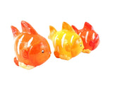 FISCHE ORANGE 9 Stück Orange Keramik Ton 8 cm Tierfigur Dekoration