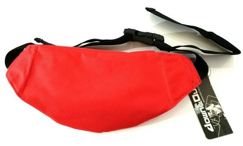 Bauchtasche Gürteltasche Freizeit Hüfttasche Down & Out Rot N - 217 Logo weiß