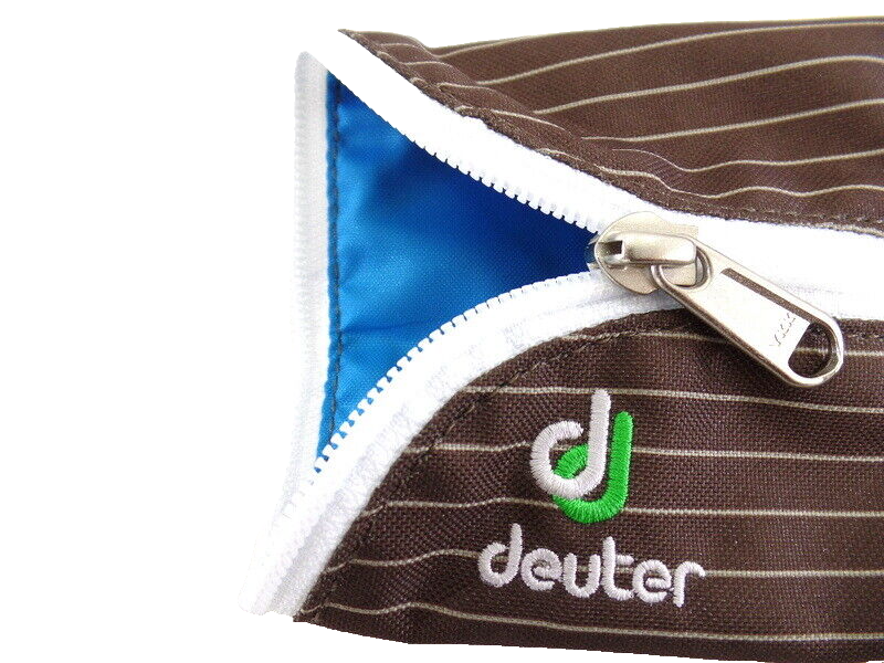 Deuter Schlamperrolle Federmäppchen Braun gestreift Reißverschluss Schule