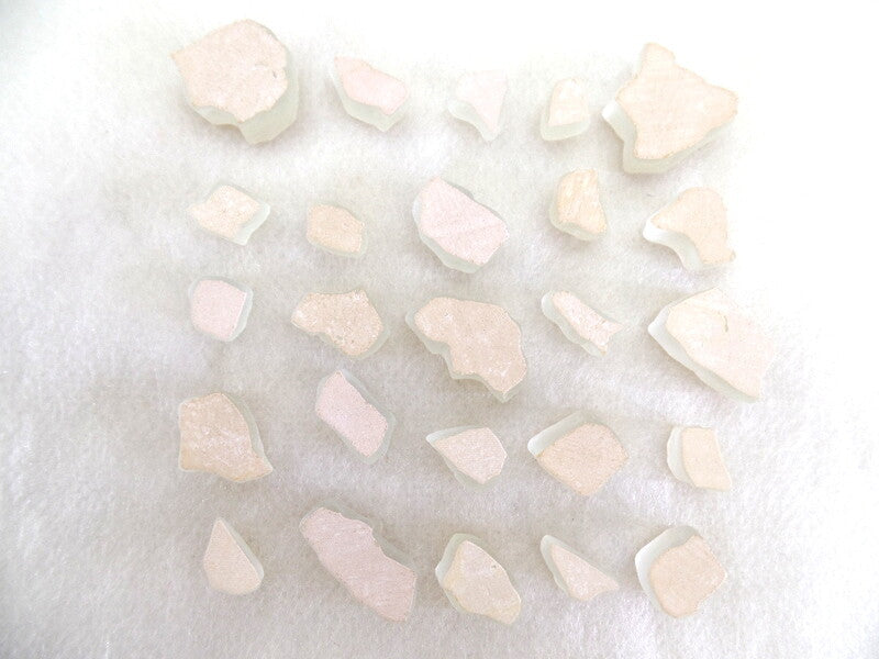 Casa-Poador Mosaiksteine Crush-Glas Beige Lachs Mix matt unregemäßig 650 g