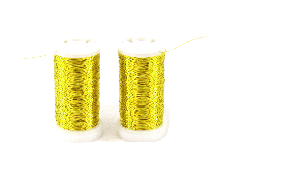 Decolackdraht 2 Spulen je 0,30 mm 100 g ca. 160 m goldfarbener Draht