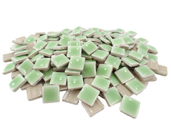 Casa-Poador Mosaiksteine 2 kg hell Grün Feinsteinzeug 255 Steine Basteln Mosaik