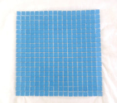 Casa-Poador Glasmosaik Fliesen mittelblau matt Matte 30 x 30 cm