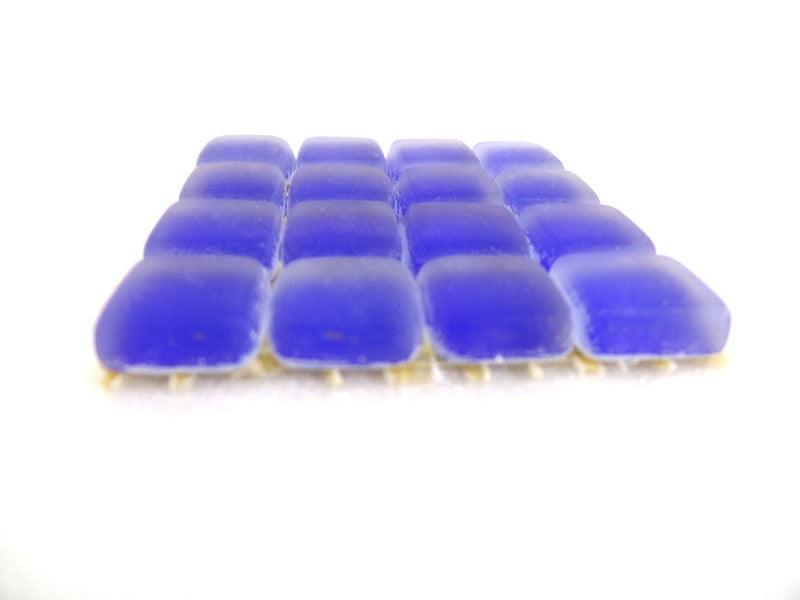 BORDÜRE Glasmosaik Blau matt Glas Borde 18 x Quadrate 50 x 50 mm 288 Steine 5 mm