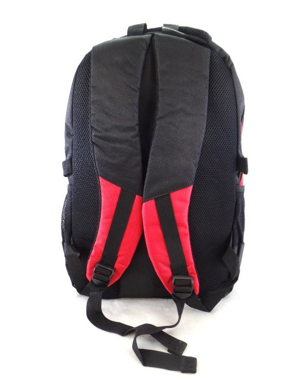 Tapple Rucksack Rot Schwarz Laptopfach Schulrucksack Freizeit Schule