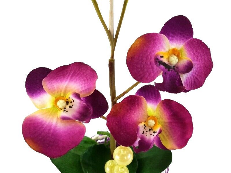 Orchidee Gesteck Kunstblume Pflanze Rosa Pink Blume Deko 30 cm H