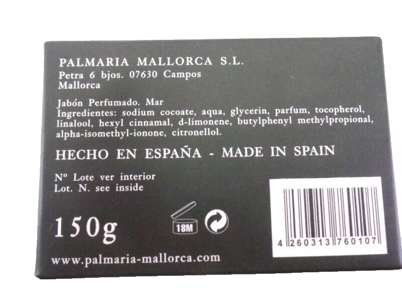 Palmeria Eau de Cologne 100 ml Mar Mallorca & 150 g Seife Geschenk