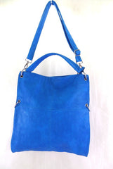 Mahel Tasche Schultertasche Hellblau  Reißverschluss Damentasche
