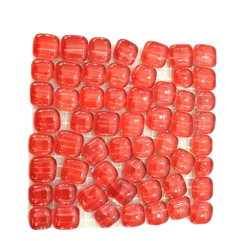 Glasmosaik Polygonal Soft Glas Rot Bologna 1 x Quadrat glatt glänzend Mosaik