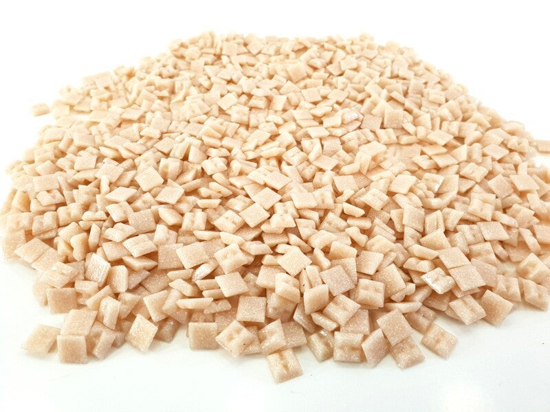 Glasmosaiksteine 650 g Lachs mini 10 x 10 mm 900Steine Basteln Mosaik Fliesen