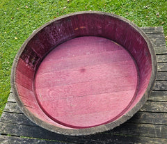 Weinfass Abschnitt Eiche Pflanzkübel Holzfass 1/4 Eichenfass Miniteich ca. 40 L