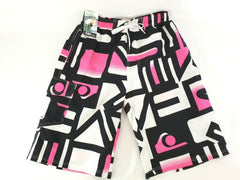 Badehose Badeshorts M Beach Wear E & F Shorts Schwarz Weiß Rosa gemustert