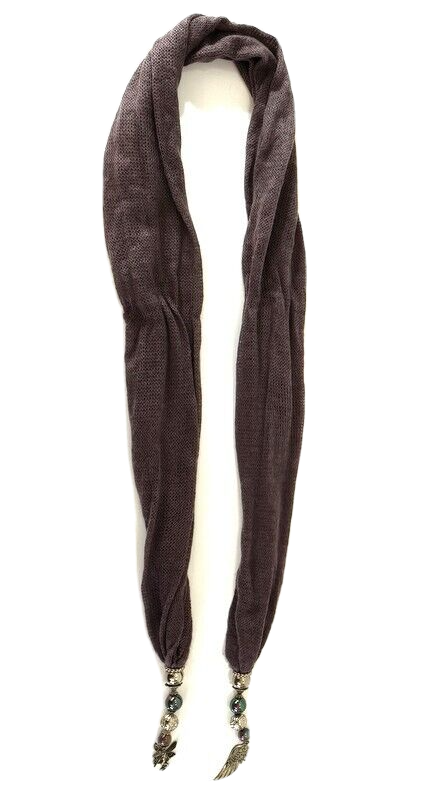 Schal Tuch Lila / Flieder Schmuck Anhänger Kugeln Engelflügel Elfe