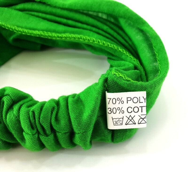 Haarband 4 er Set Unifarben 2 Farben Grün Rot Stoff Stirnband Bandana Haarbänder
