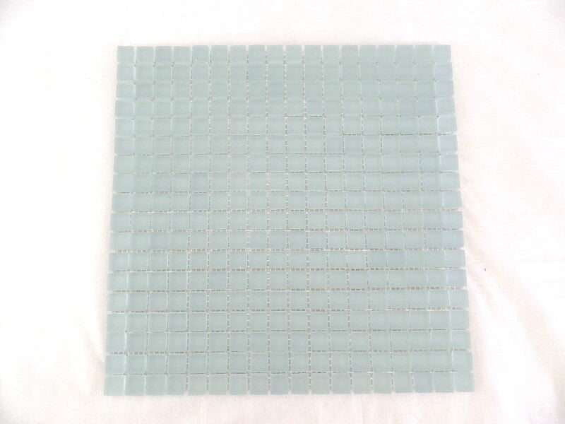 Ressalossa Glasmosaik Fliesen milchig leicht hellgrau matt Matte 30 x 30 cm