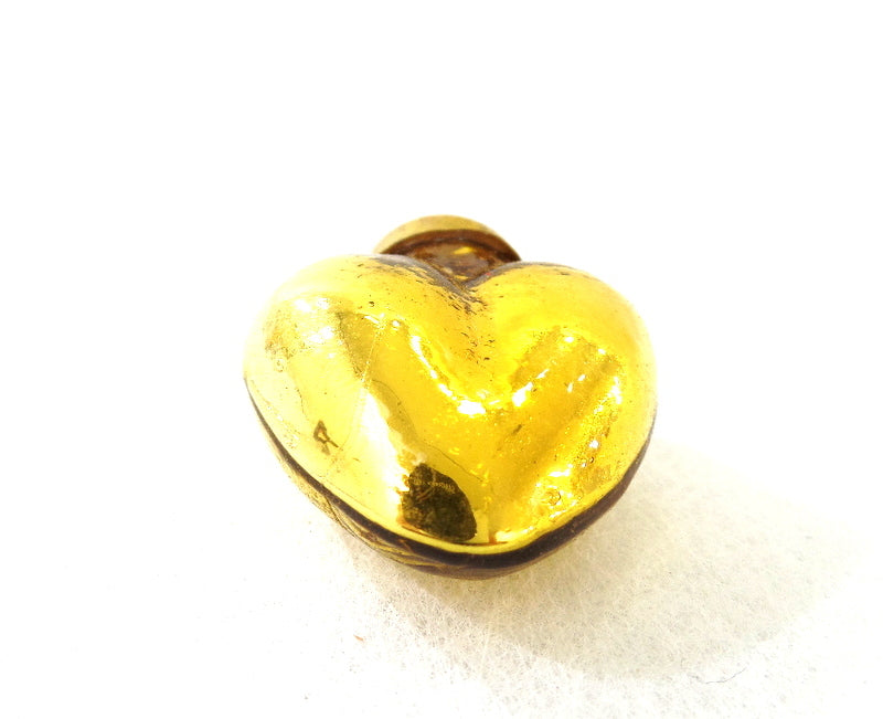 Herz Aufhänger 24 Stück Goldfarbig 4,5 cm x 3,5 cm mit Öse aufhängen 2 Säckchen