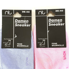 Socken Sneaker 10 Paar 36 - 40 Nova Baumwolle Rosa Flieder Damen weiche Naht