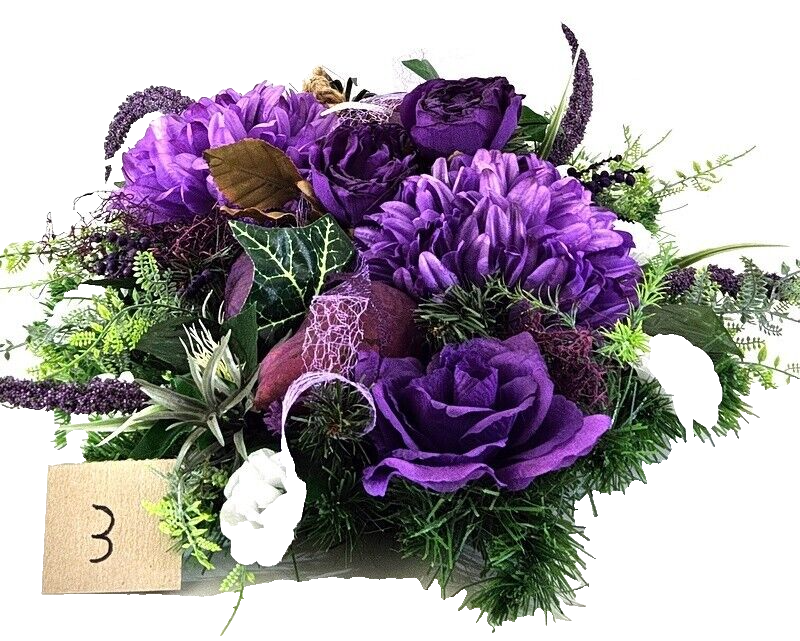 Casa-Poador Grabschmuck Gesteck Exoten Lila künstlich Totensonntag Friedhof Blum