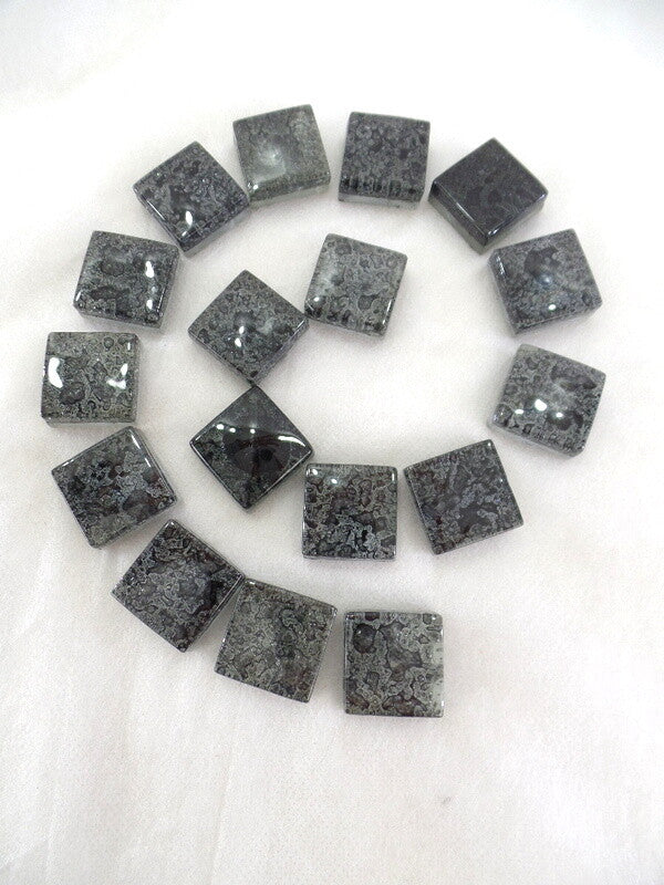 Mosaiksteine Waterdrops Schwarz 650 g 25 x 25 x 10 mm 47 Steine Basteln