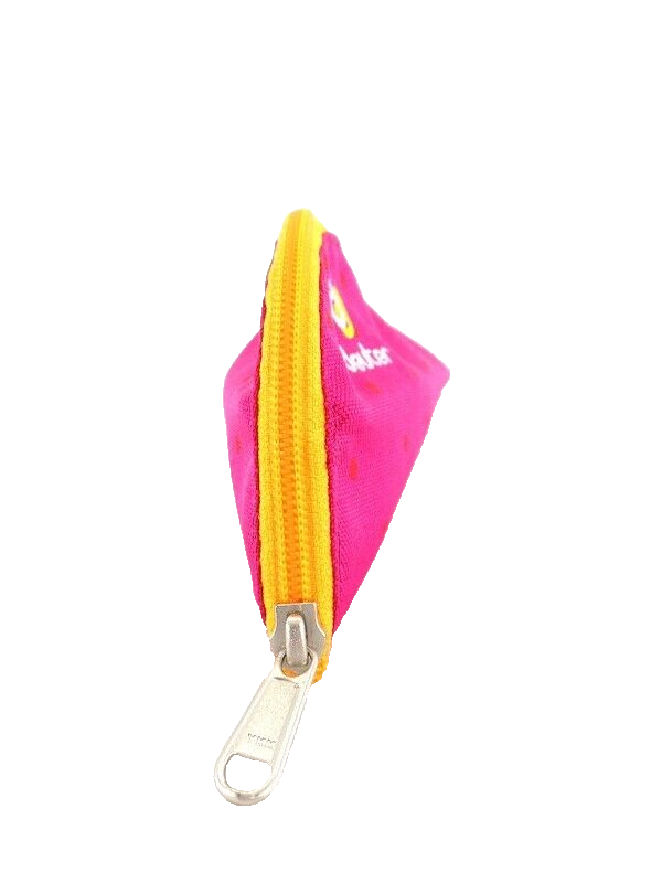 Deuter Schlamperrolle Federmäppchen Pink mit Punkte Reißverschluss Orange Schule