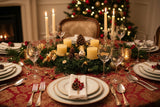 CASA - POADOR ADVENTSKRANZ Creme Braun künstliche Tanne 45 cm Rustic Kerzen Kugeln