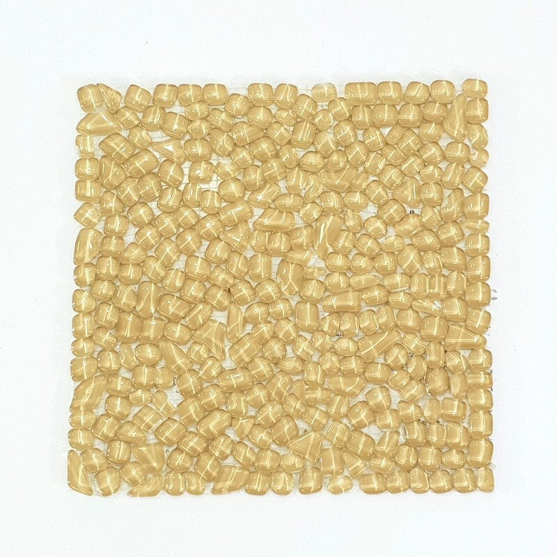 Glasmosaik Fliese Creme glänzend Matte Glas Mosaik Basteln Dekoration DIY