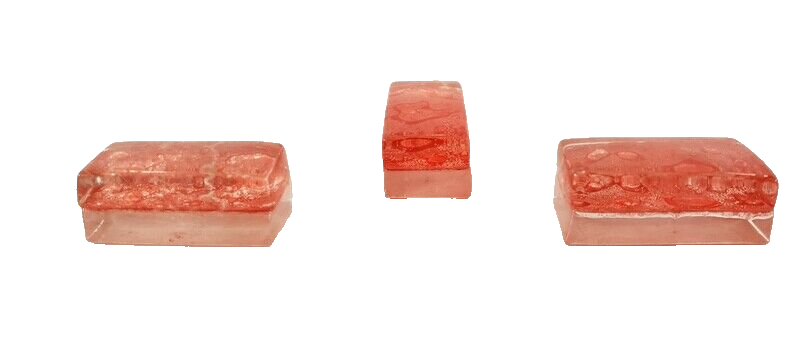 Mosaiksteine Waterdrops Rose / Lachs Bubble Dream 500 g glatt Rechteck Mosaik