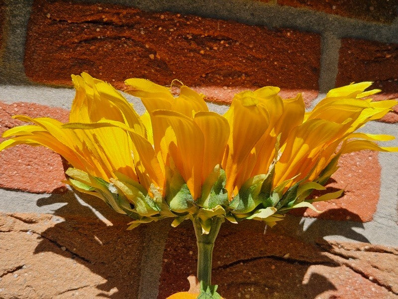 Kunstblume künstliche Sonnenblume gelb 108 L x 23 cm Band Filzkürbisse Deko