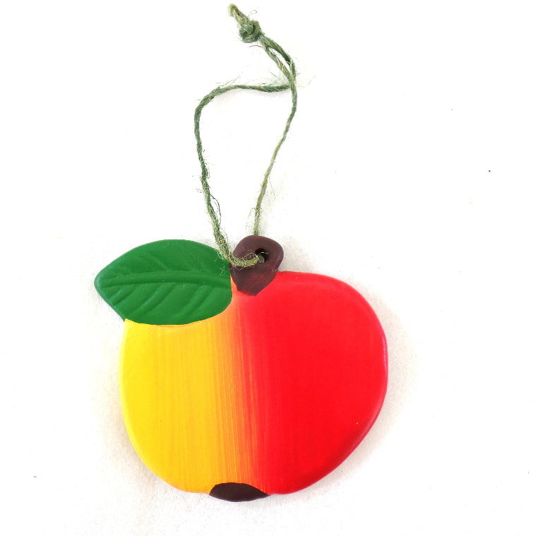 Äpfel Keramikäpfel kleine  24 Stück Box Keramik Ton 6,5 cm D. Aufhängung Deko