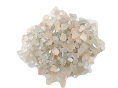 Mosaik Glas Lachs hell dunkel matt 650 g unregelmäßig Crush Glas Steine Basteln